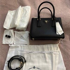 Prada Black Saffiano Leather Satchel